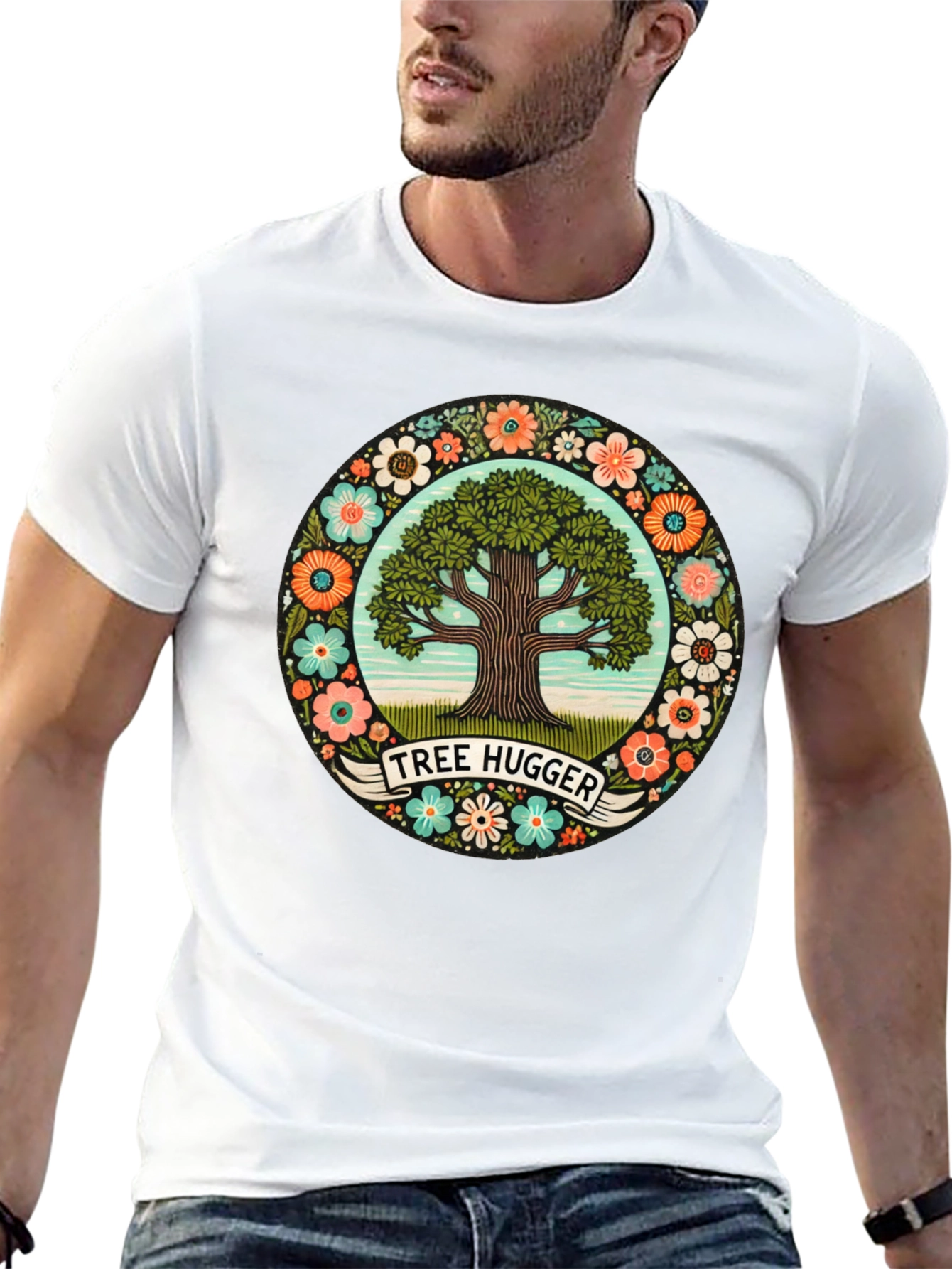 Tree Hugger Graphic Tee - Nature Lover Shirt