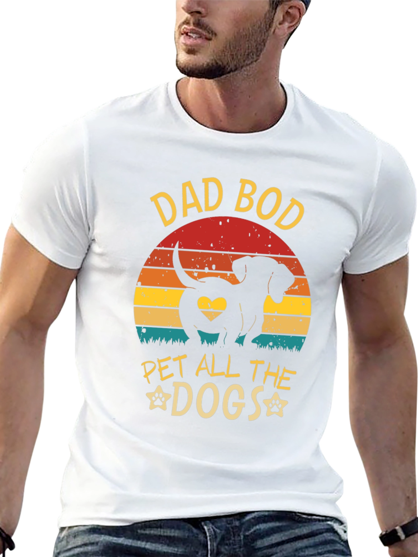 Dad Bod Pet All The Dogs Graphic Tee