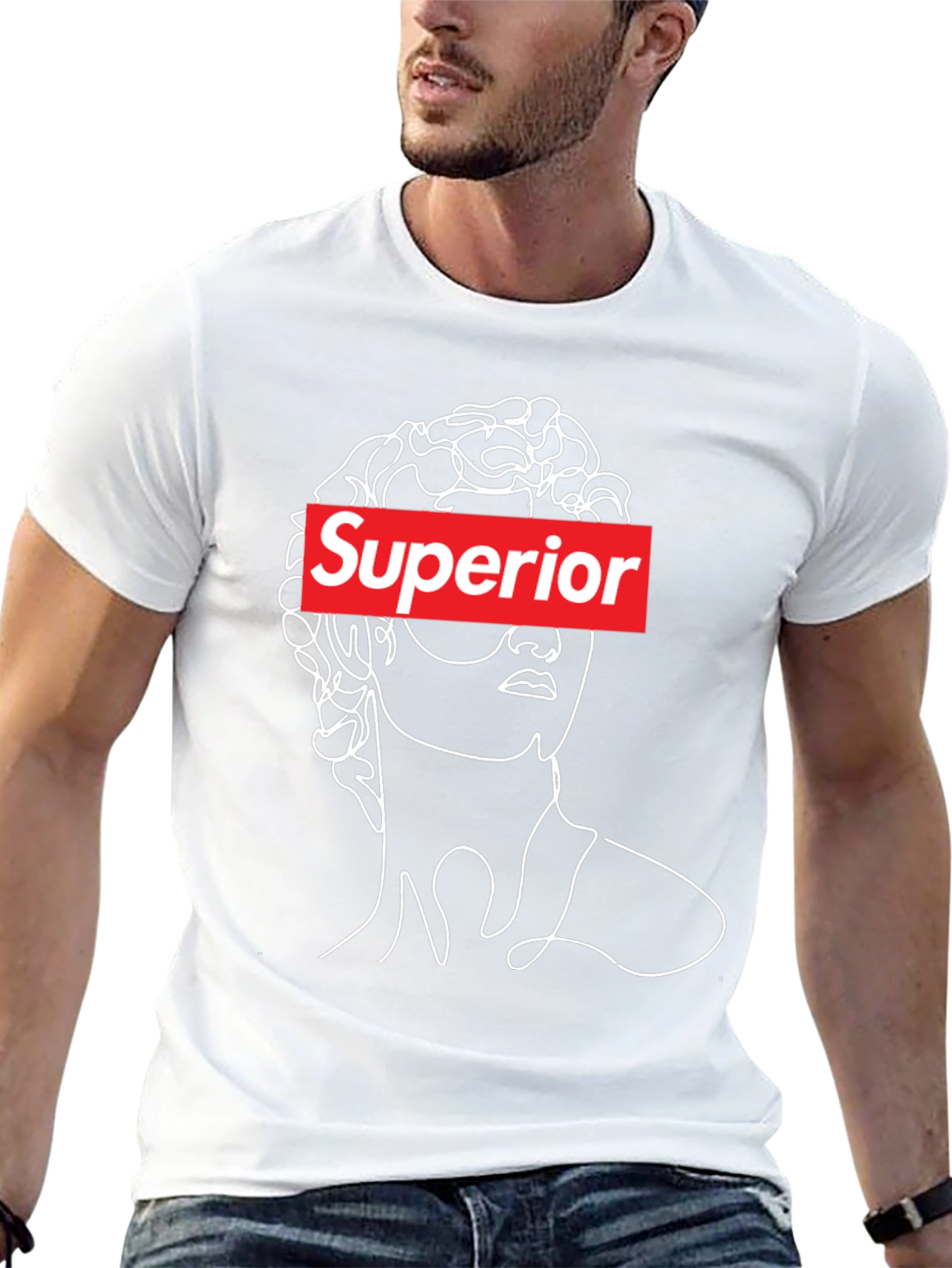 Superior Graphic Print T-Shirt - Black