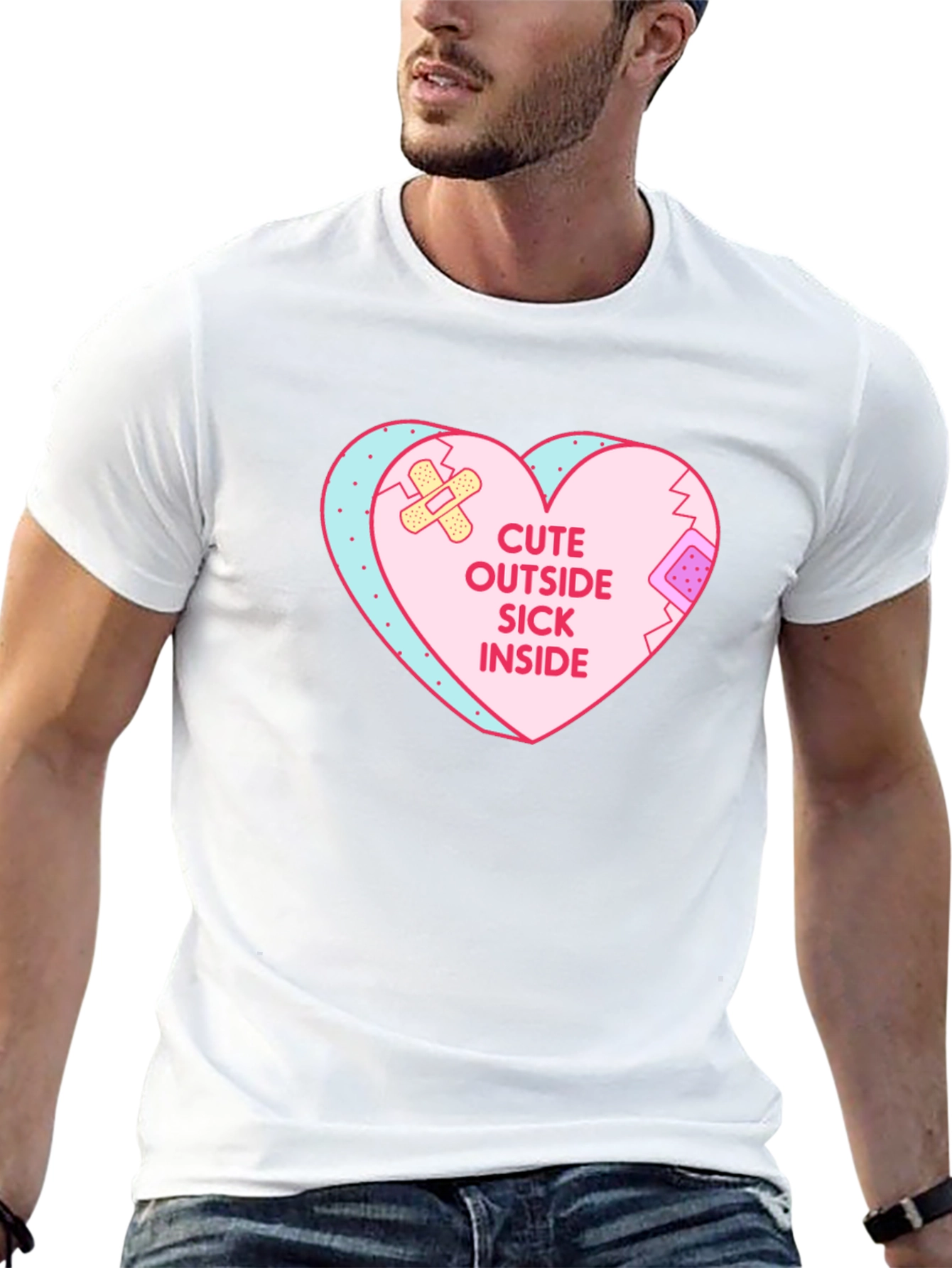 Cute Outside Sick Inside Graphic T-Shirt