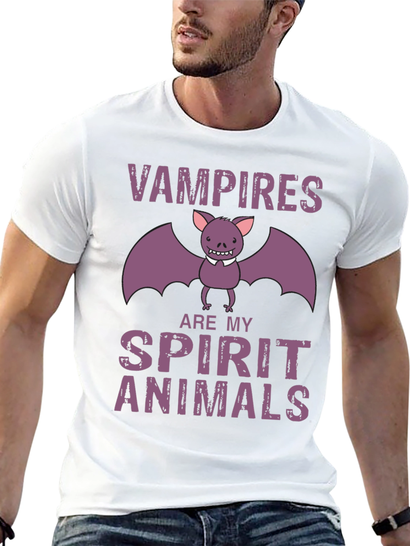 Vampires Are My Spirit Animals Graphic Tee - Halloween