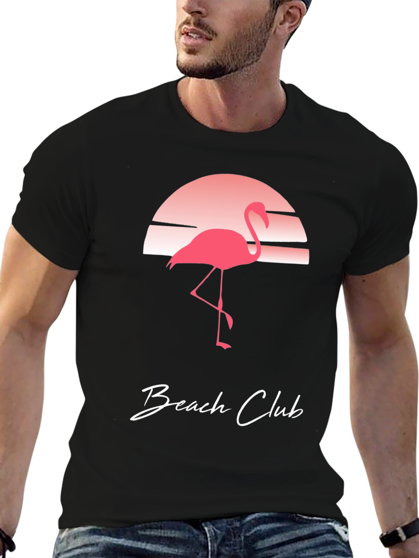 Beach Club Flamingo Graphic Tee