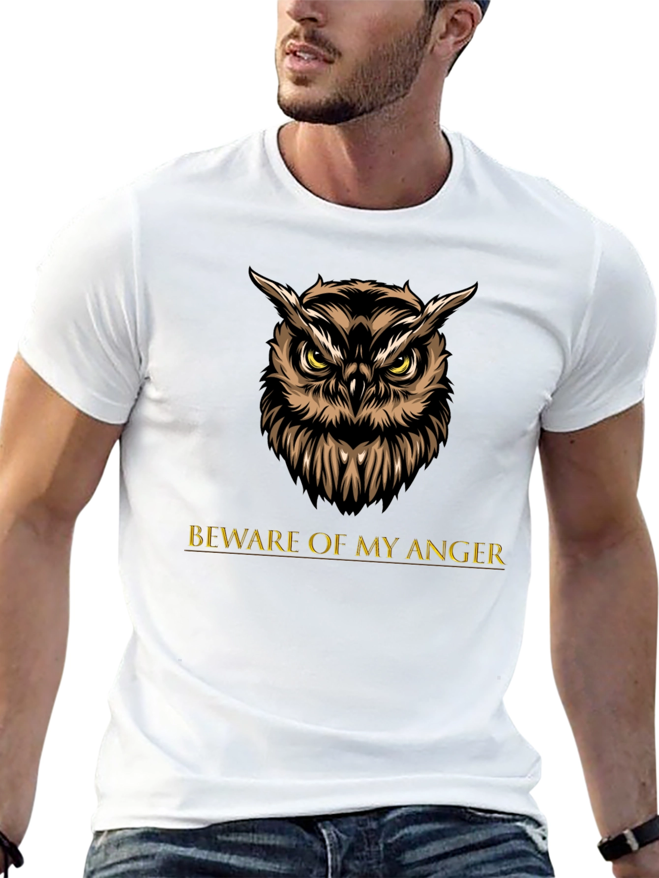 Owl Beware of My Anger Graphic Tee
