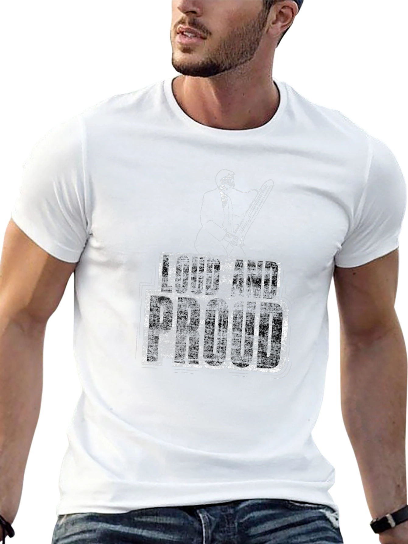 Loud And Proud Graphic T-Shirt - Chainsaw Design
