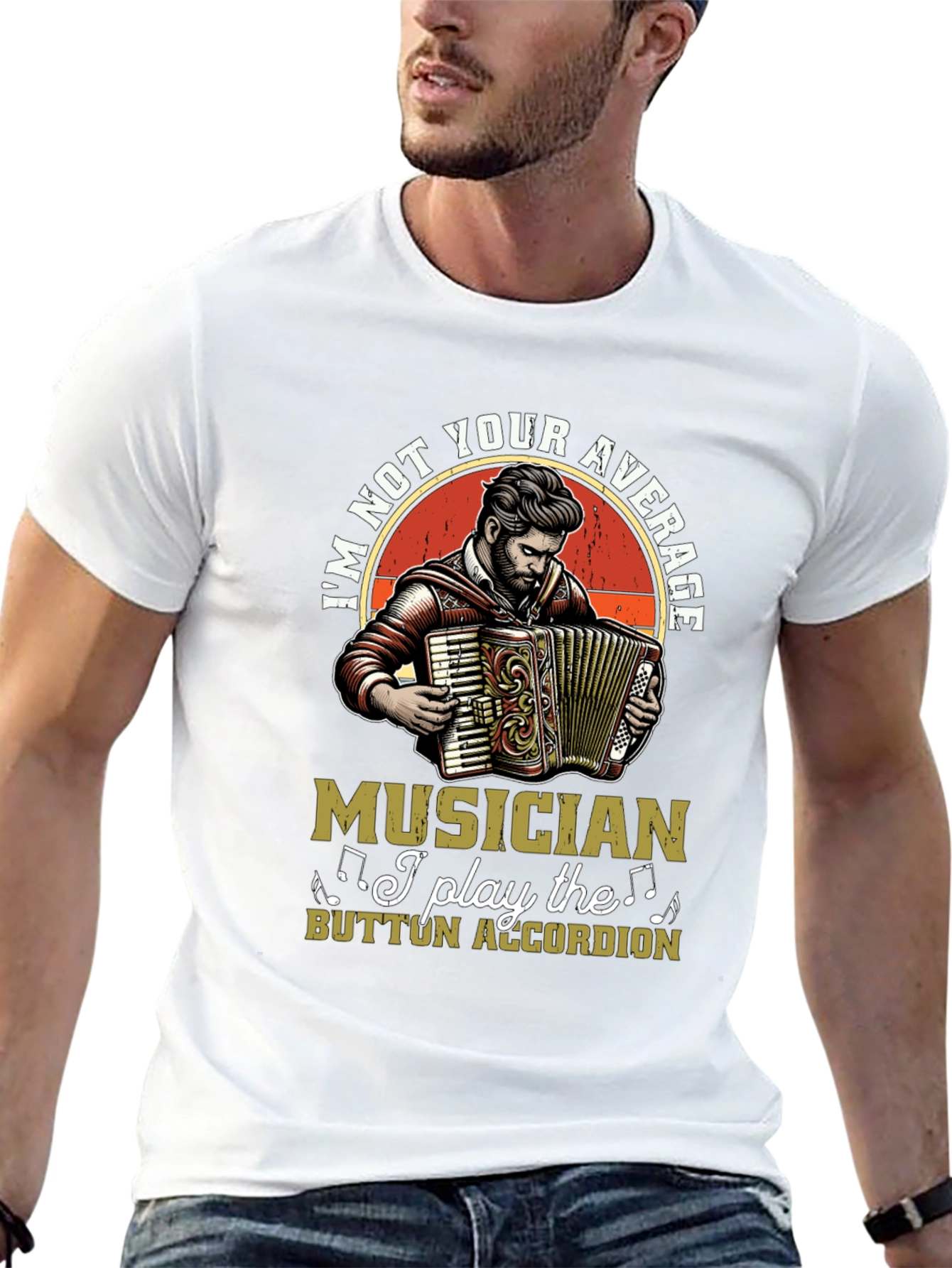 Button Accordion Musician T-Shirt