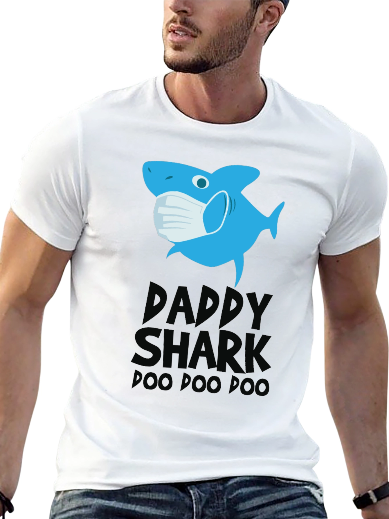 Daddy Shark Mask T-Shirt Doo Doo Doo