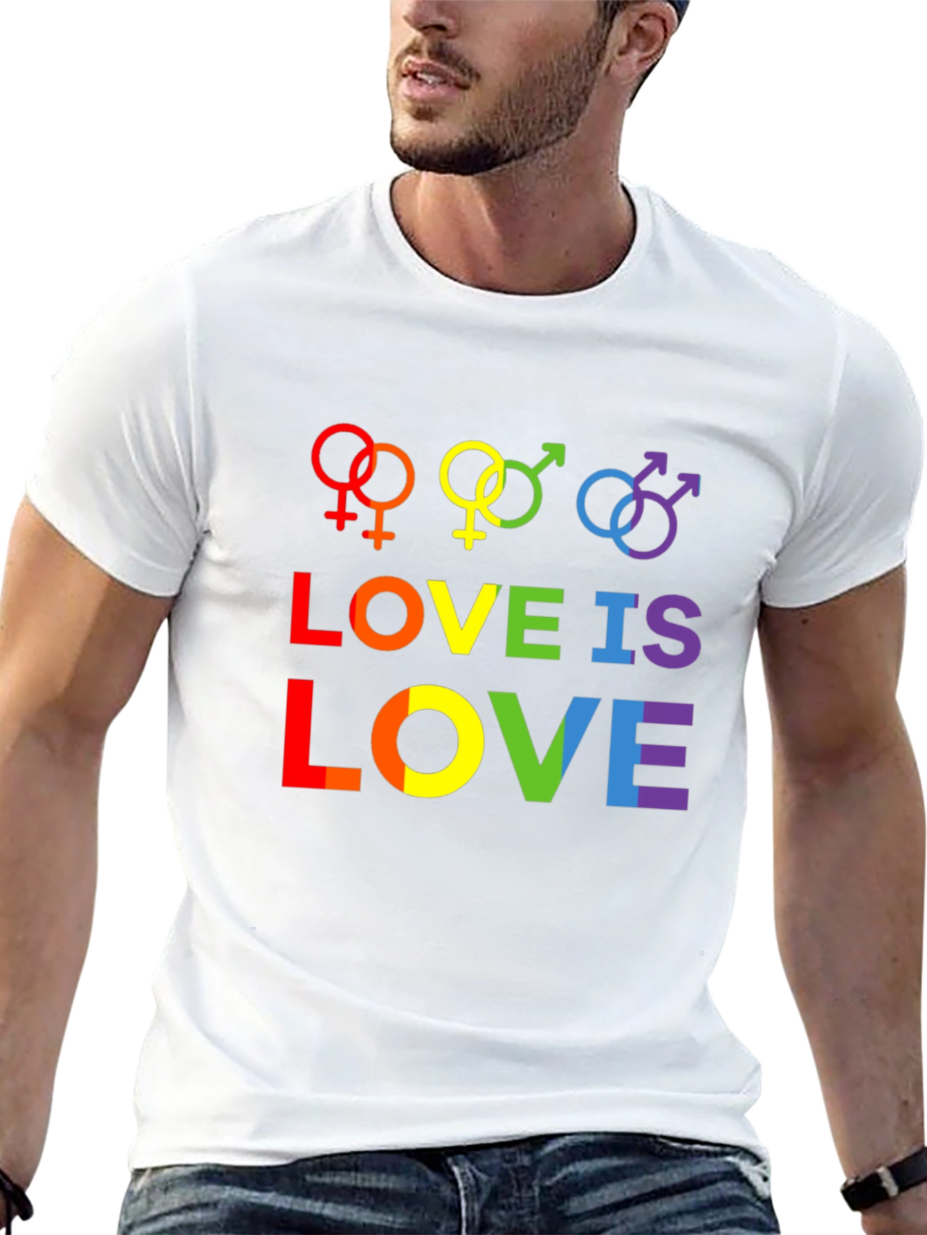 Love is Love Rainbow Graphic Tee - Pride Shirt