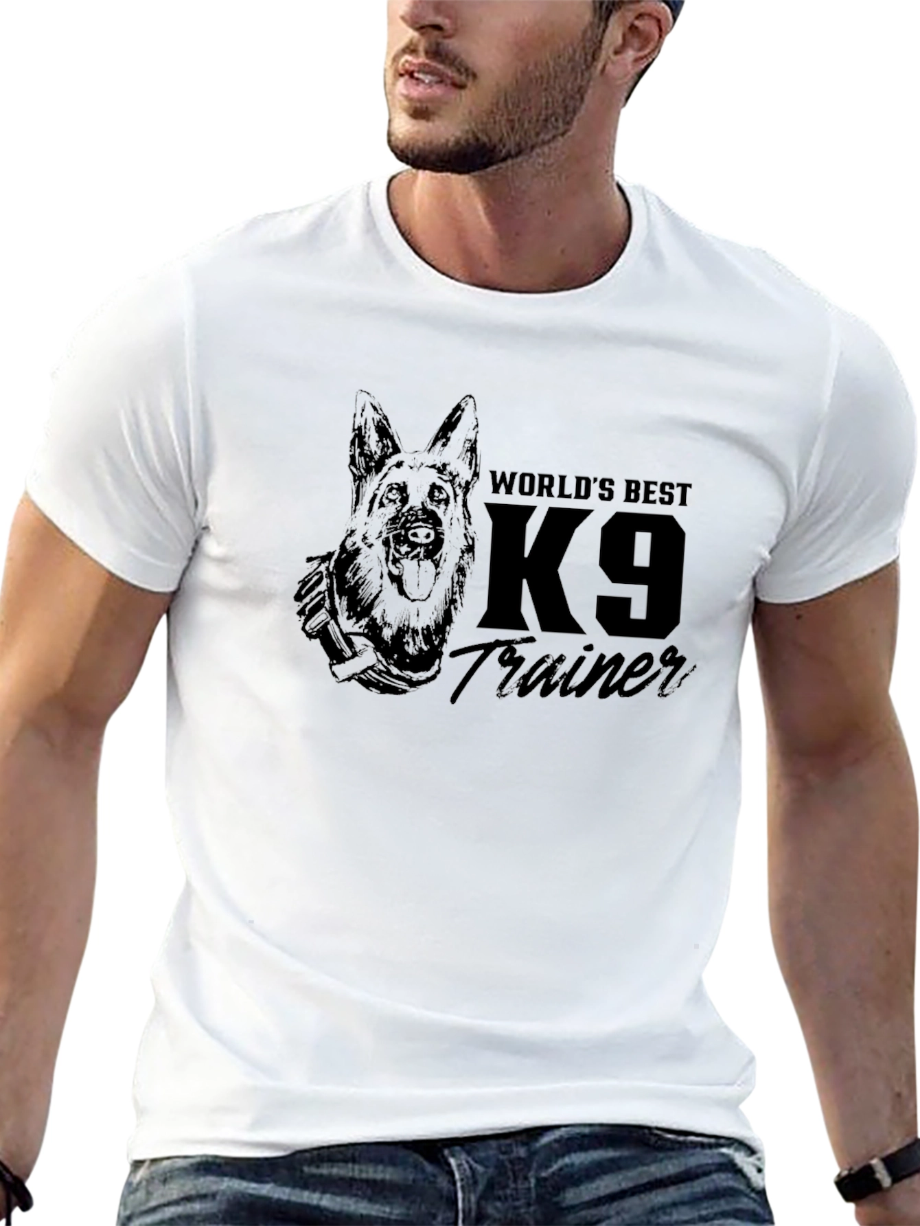 Worlds Best K9 Trainer Dog Graphic T-Shirt
