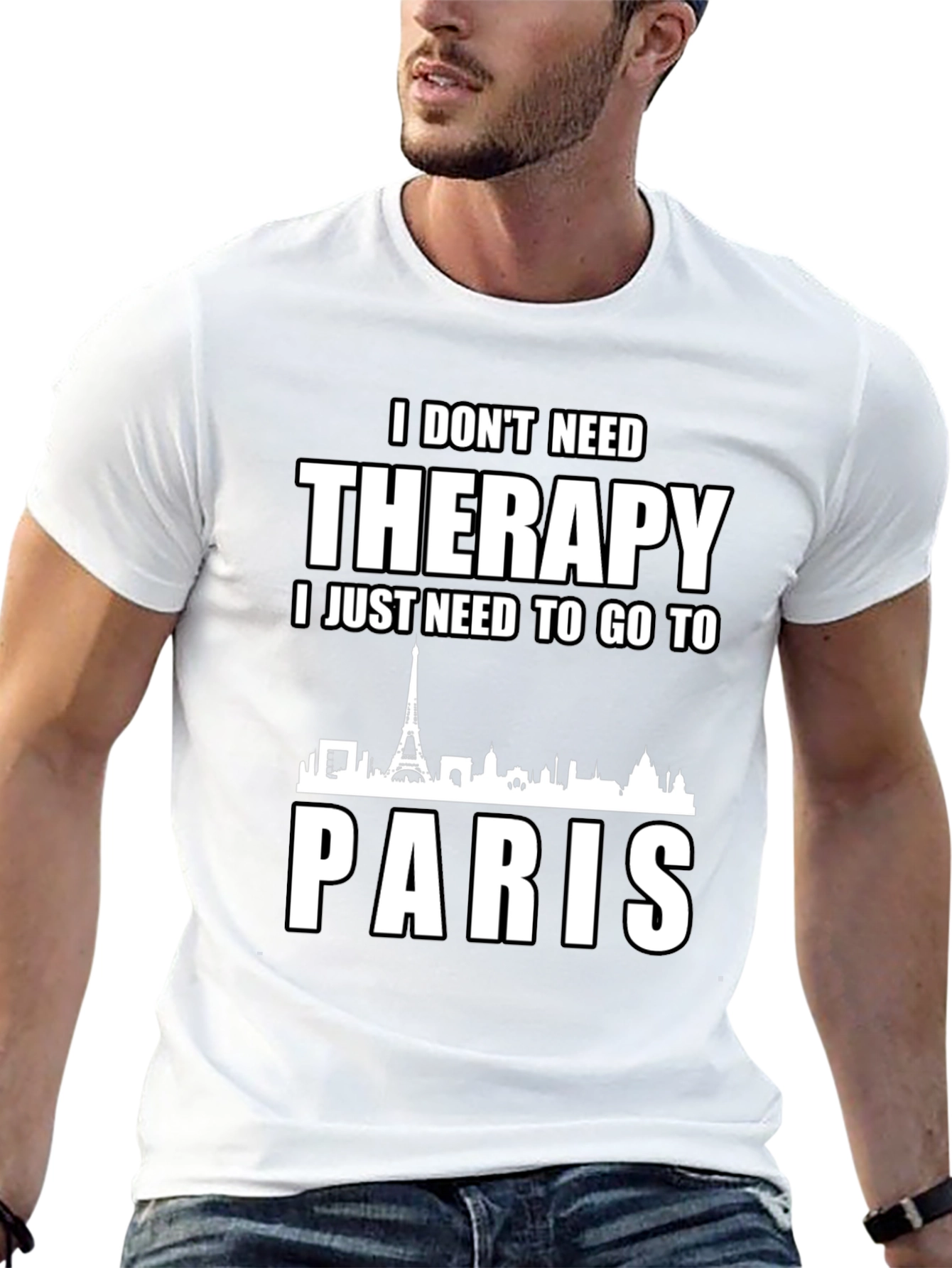 Therapy Paris T-Shirt Black Cotton