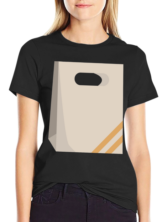 Novelty Paper Bag Graphic T-Shirt - Casual Comfort