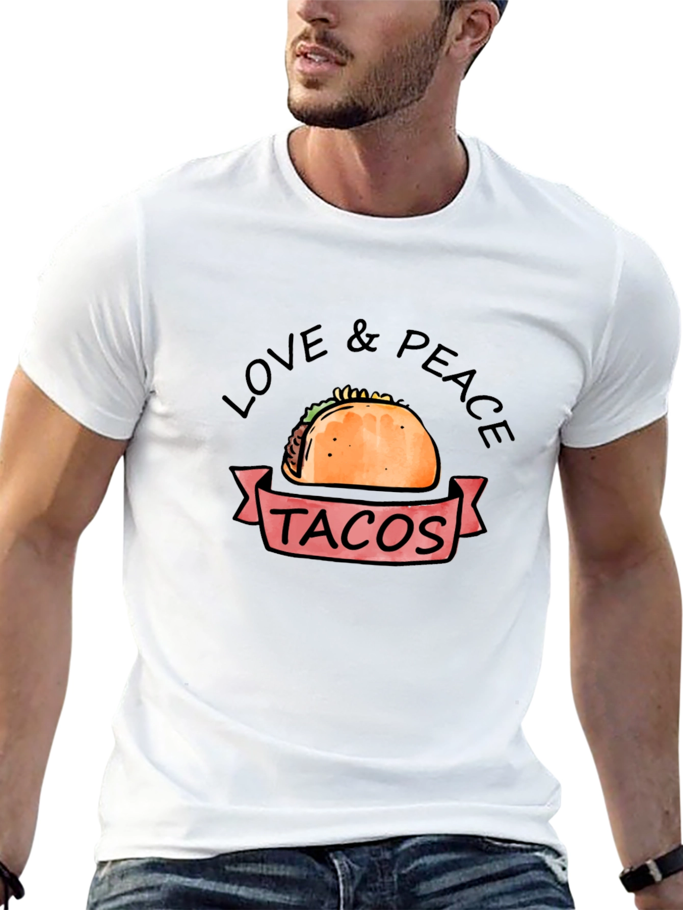 Love & Peace Tacos Graphic T-Shirt