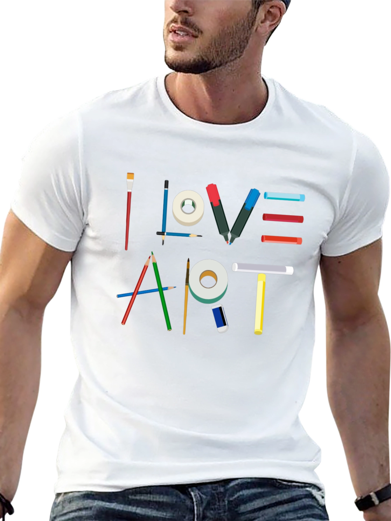 I Love Art Graphic T-Shirt - Artist Theme