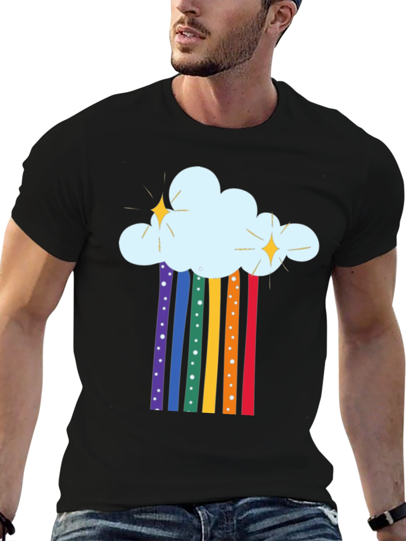 Rainbow Cloud T-Shirt - Stylish & Fun