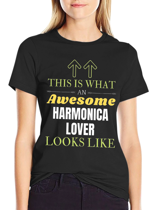 Awesome Harmonica Lover Graphic Tee - Novelty Gift