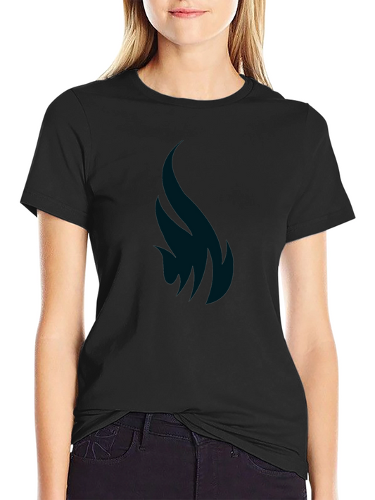 Mens Black Graphic Tee - Abstract Flame Design