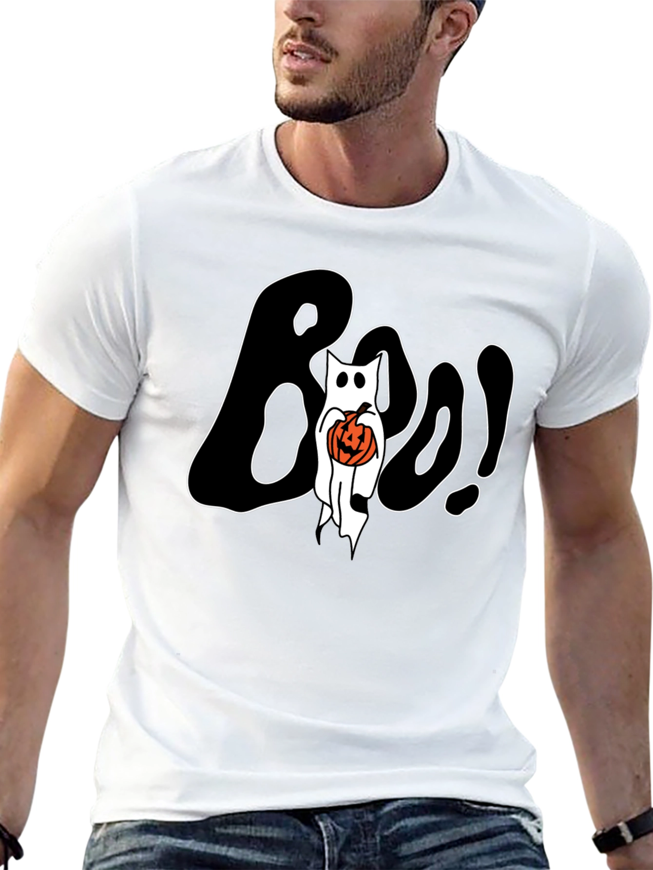 Halloween Boo! Graphic Tee - Spooky Season Shirt