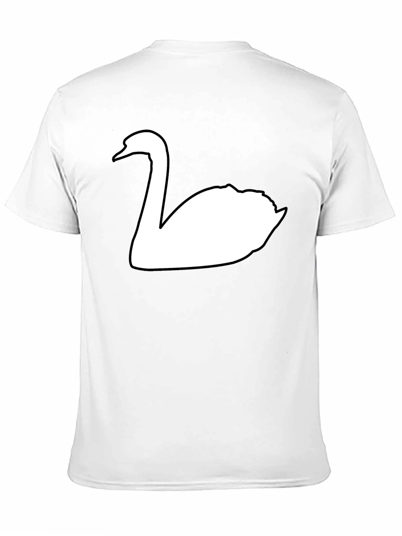 Swan Graphic Tee - Black Cotton Casual Shirt