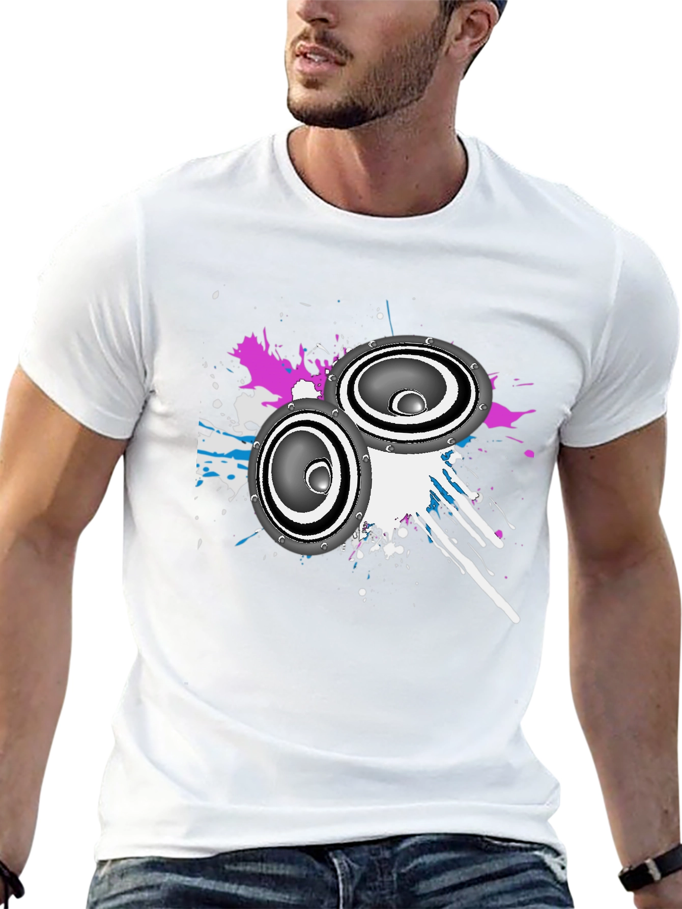 Speaker Graphic Black T-Shirt