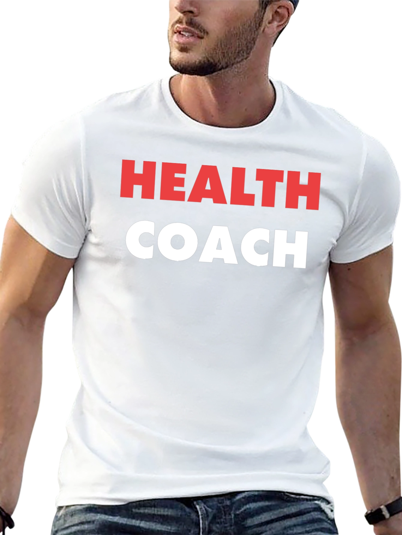 Health Coach T-Shirt - Black Cotton Graphic Tee