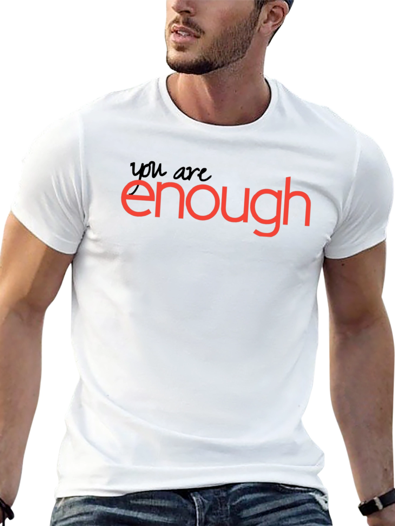 You Are Enough T-Shirt: Motivational Black Tee