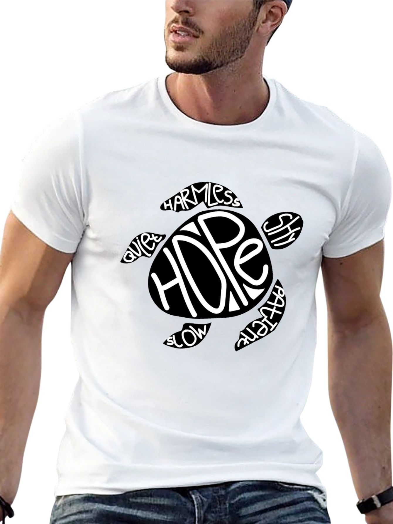 Hope Turtle Graphic Tee - Black