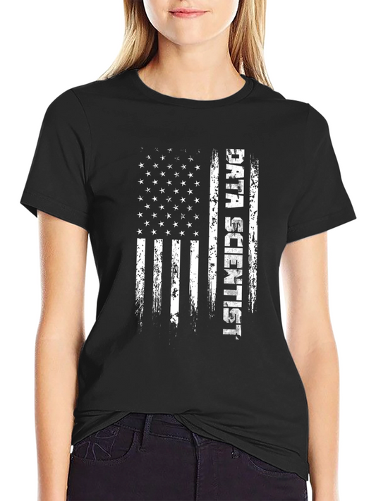 Data Scientist American Flag T-Shirt