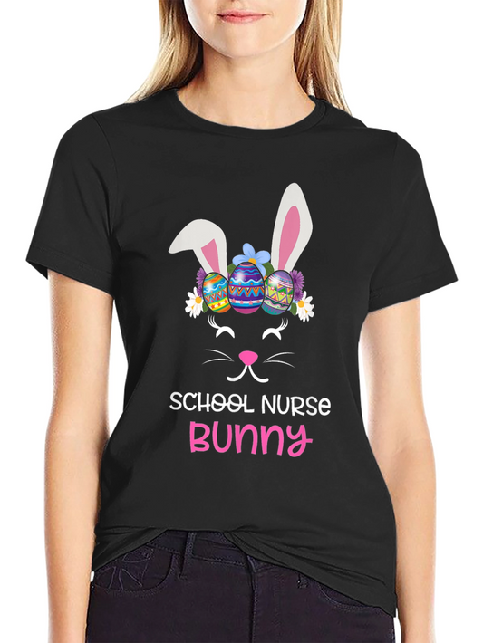 School Nurse Bunny Easter T-Shirt
