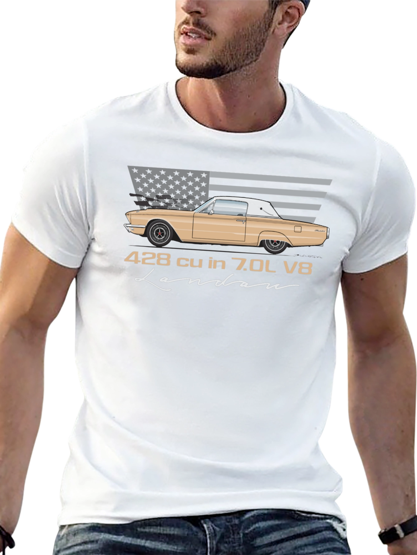 428 cu in 7.0L V8 Landau T-Shirt