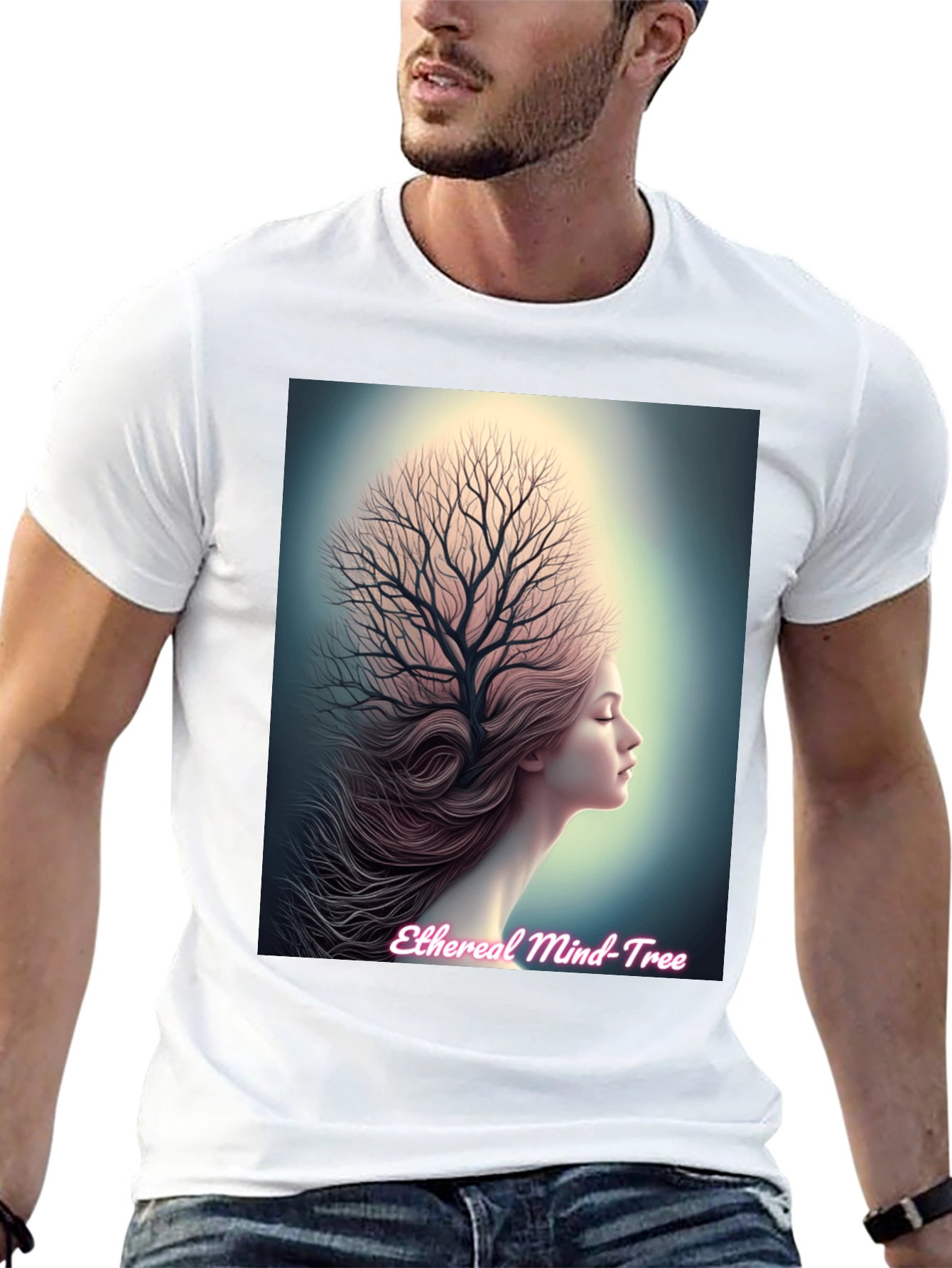 Ethereal Mind Tree Graphic Tee - Unisex Black T-Shirt