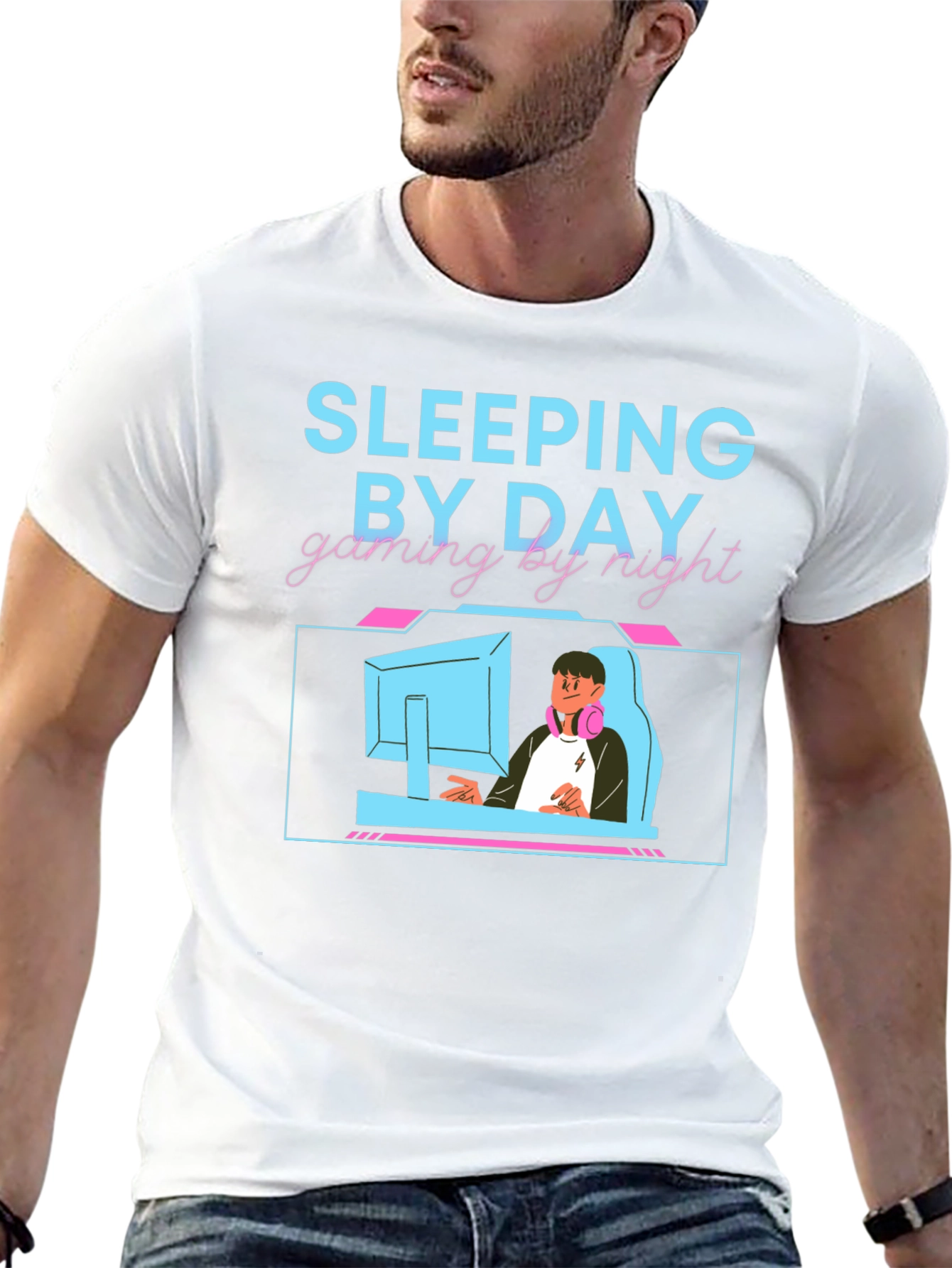 Sleeping By Day Gaming By Night T-Shirt