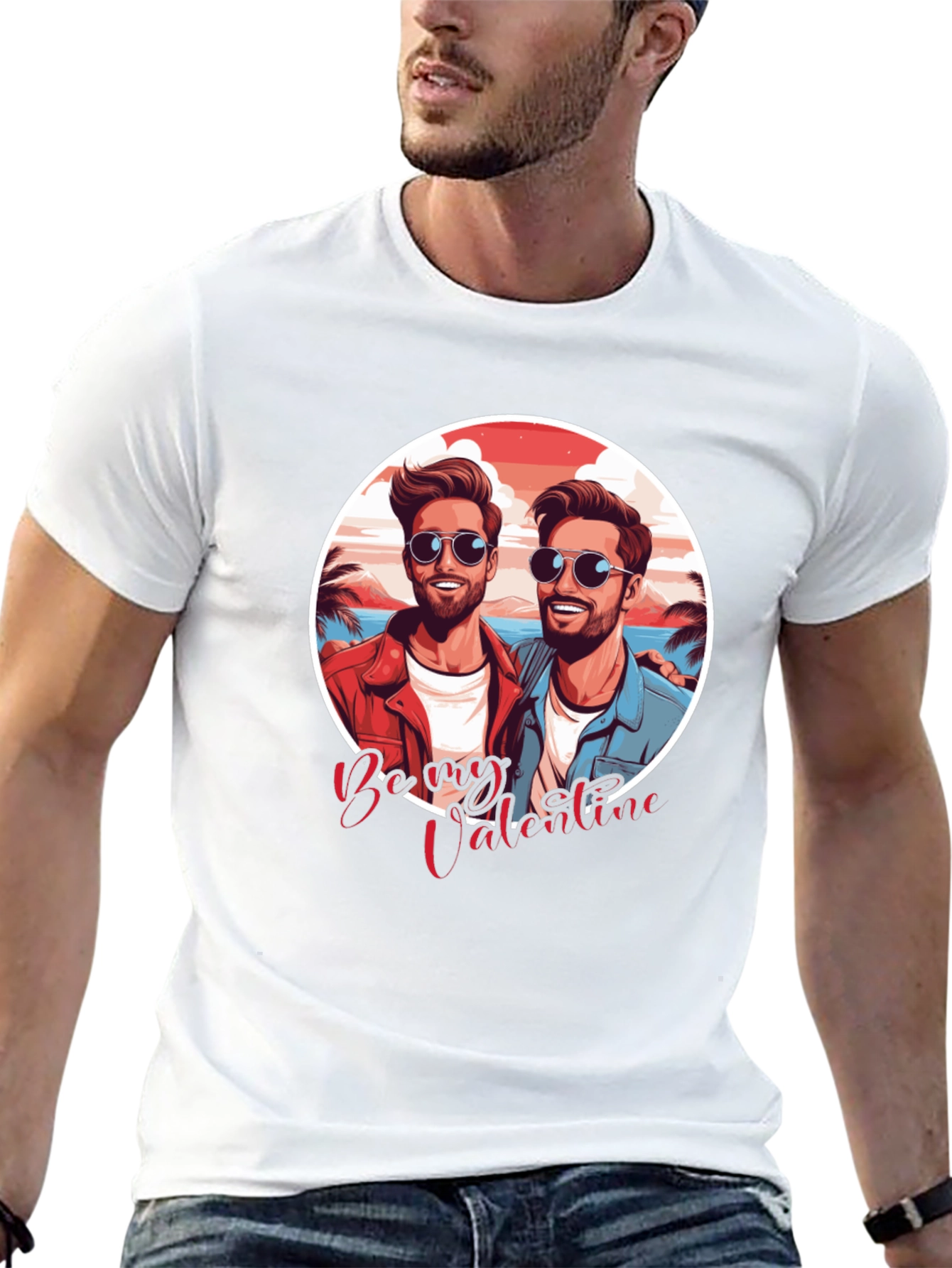 Being Valentine Graphic Black T-Shirt