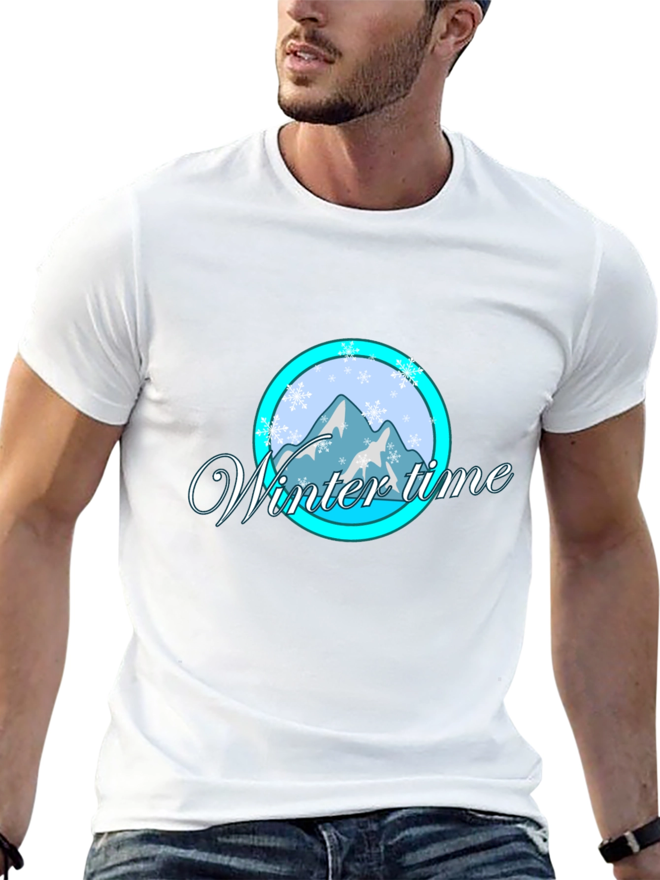 Winter Time Graphic Tee - Black