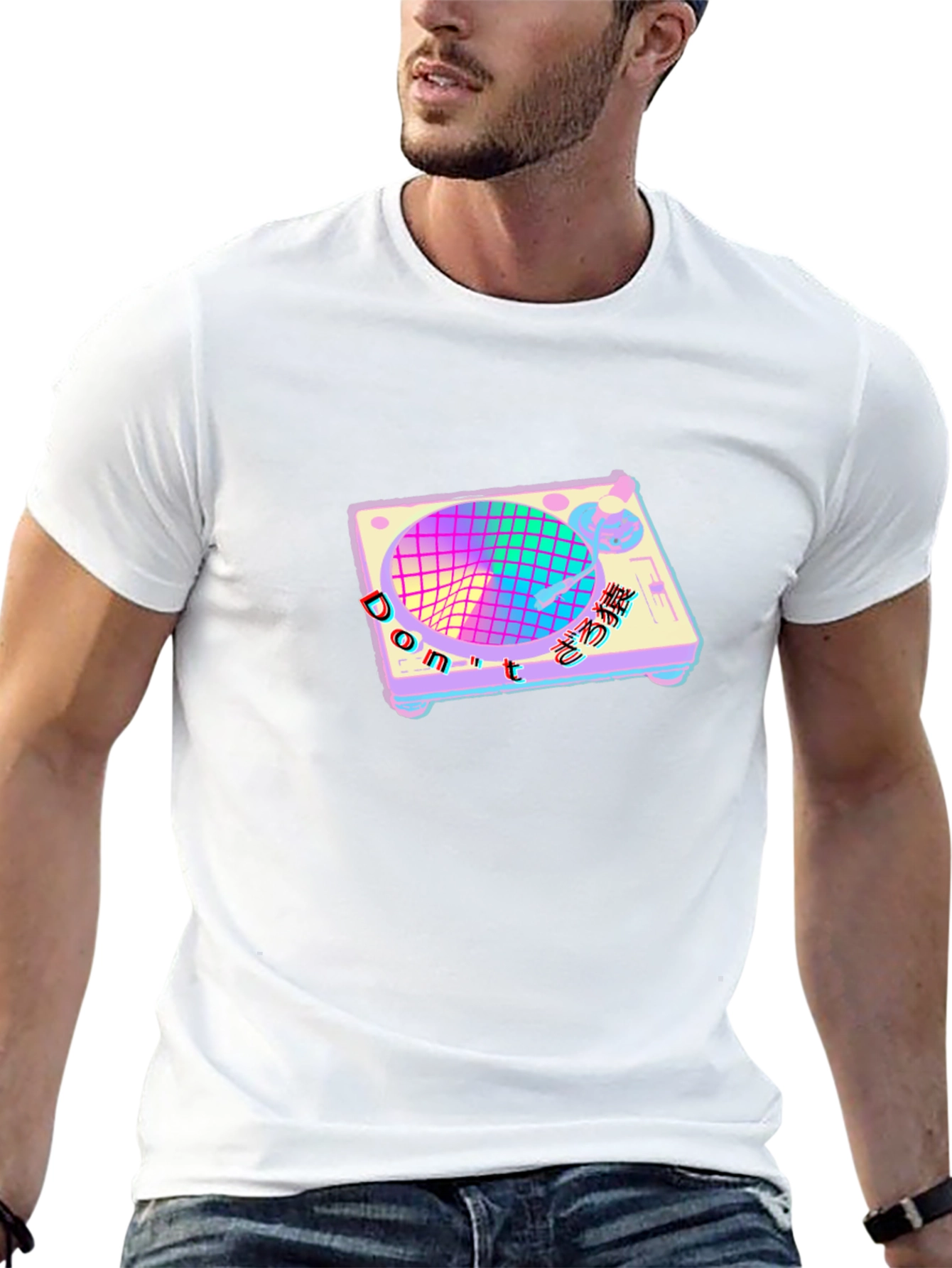 Vaporwave Turntable Graphic Tee