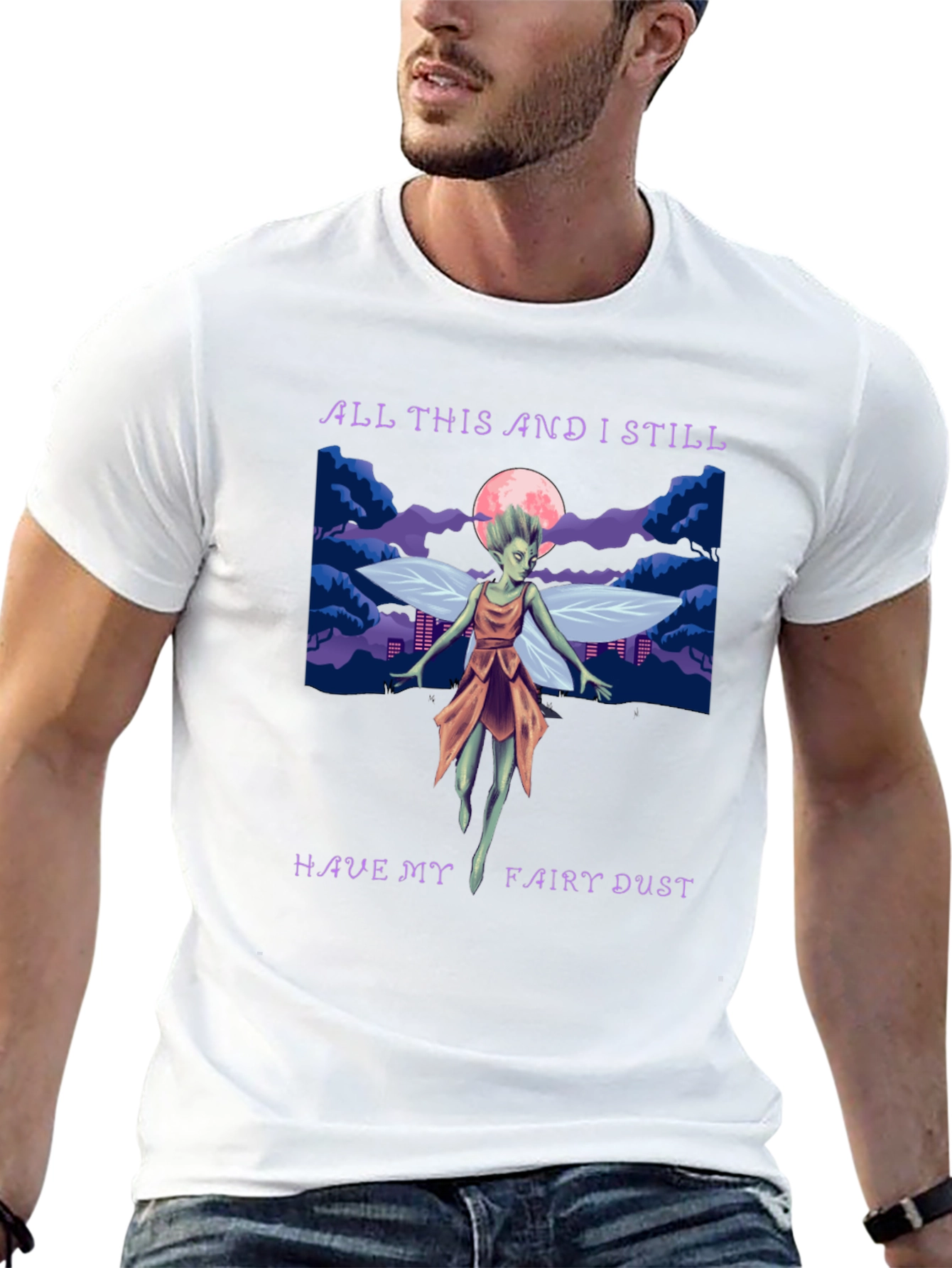 Fairy Dust Graphic Tee - Whimsical Design Soft Cotton