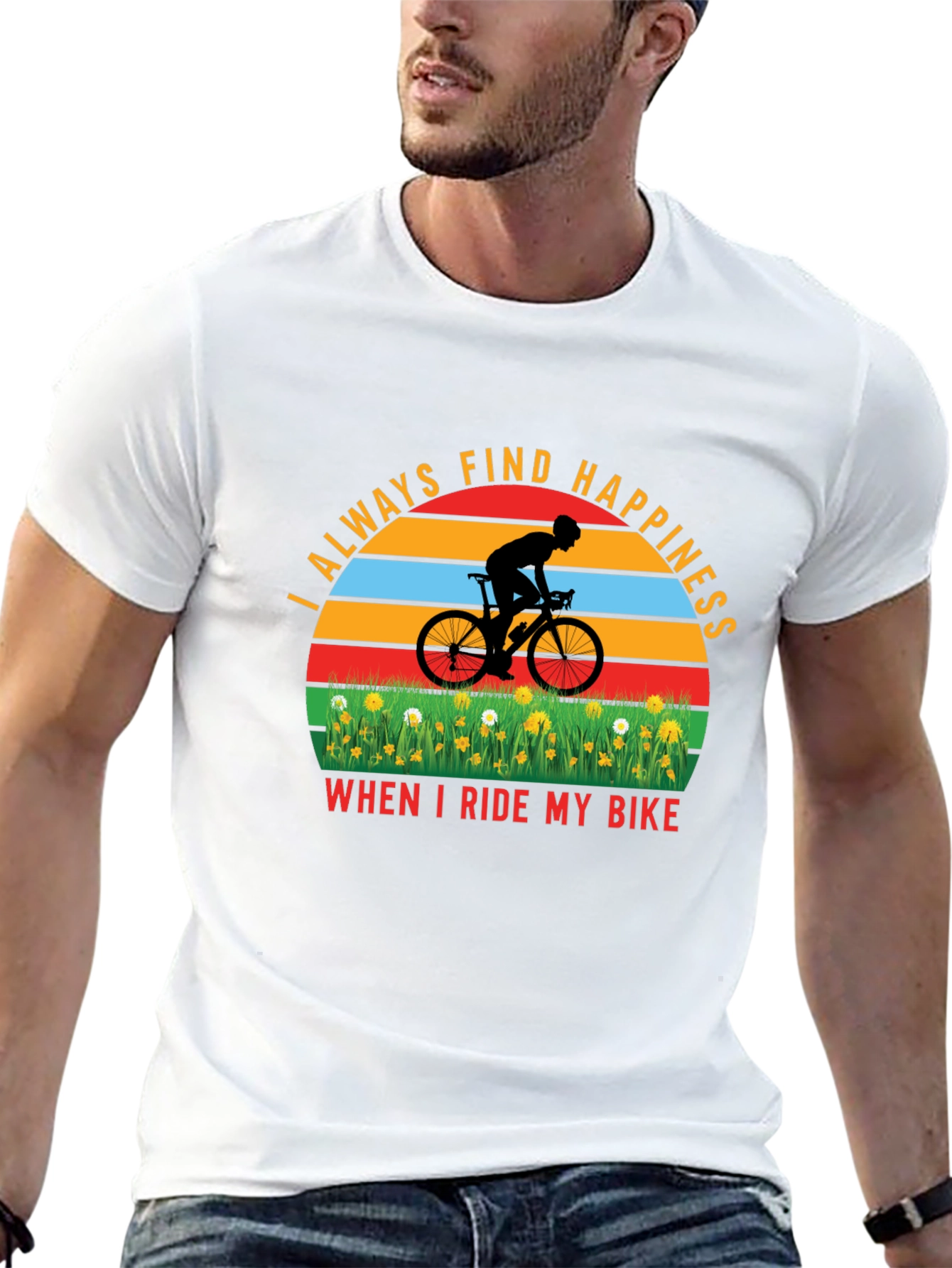 Cycling Happiness T-Shirt - Ride Your Bike!