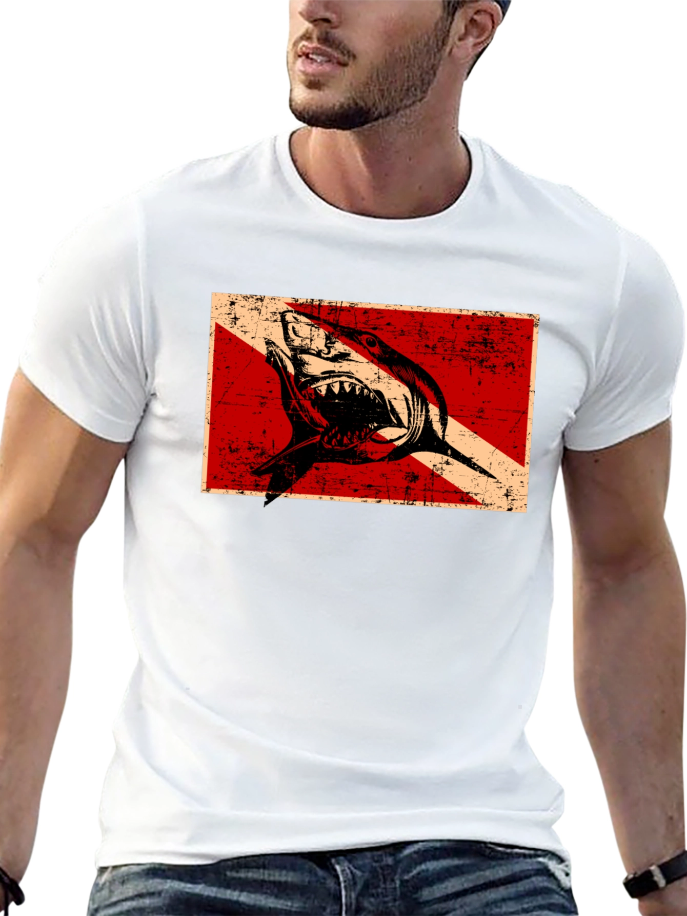 Diver Down Shark T-Shirt - Scuba Diving Tee