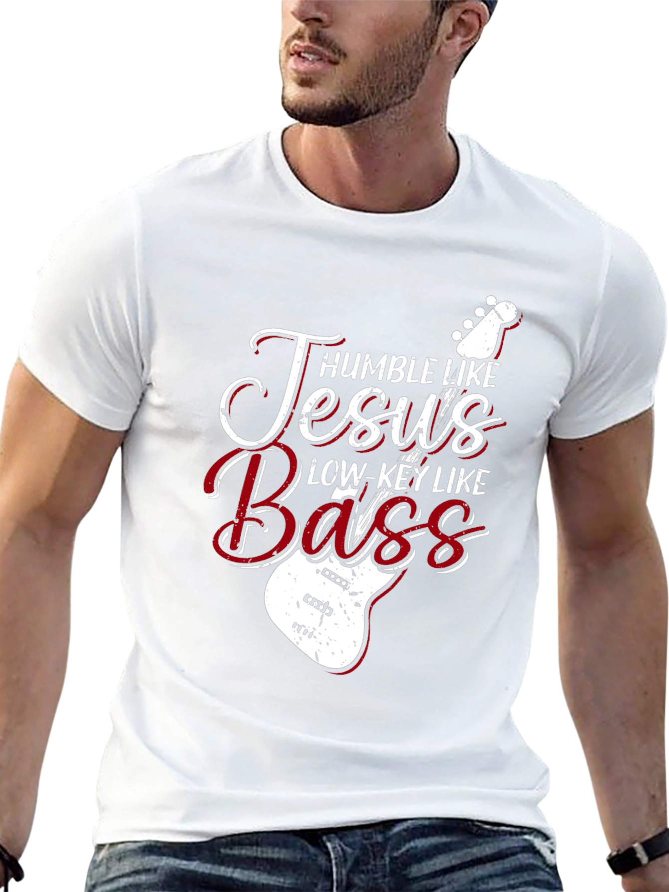 Humble Like Jesus Bass Guitar T-Shirt