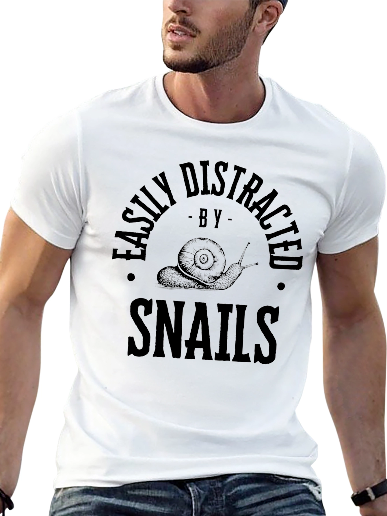 Easily Distracted By Snails Graphic T-Shirt