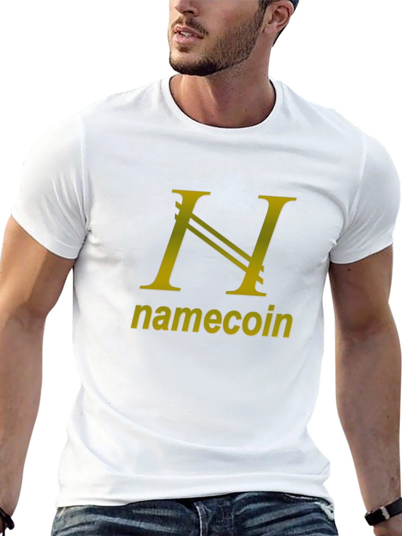 Namecoin Black T-Shirt - Gold Logo