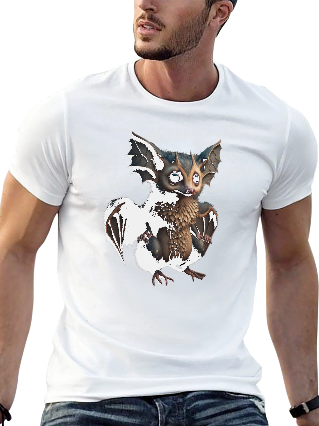 Bat Graphic T-Shirt - Unique Creature Design