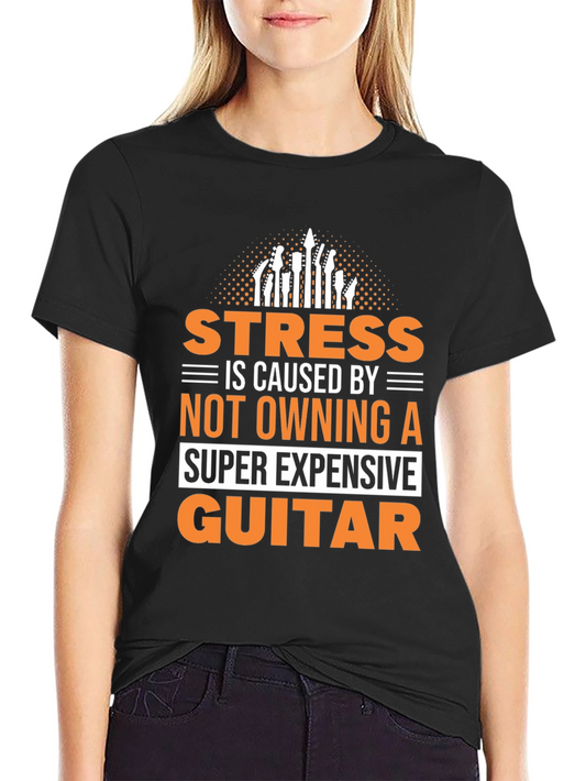 Stress Guitar T-Shirt - Funny Musician Tee