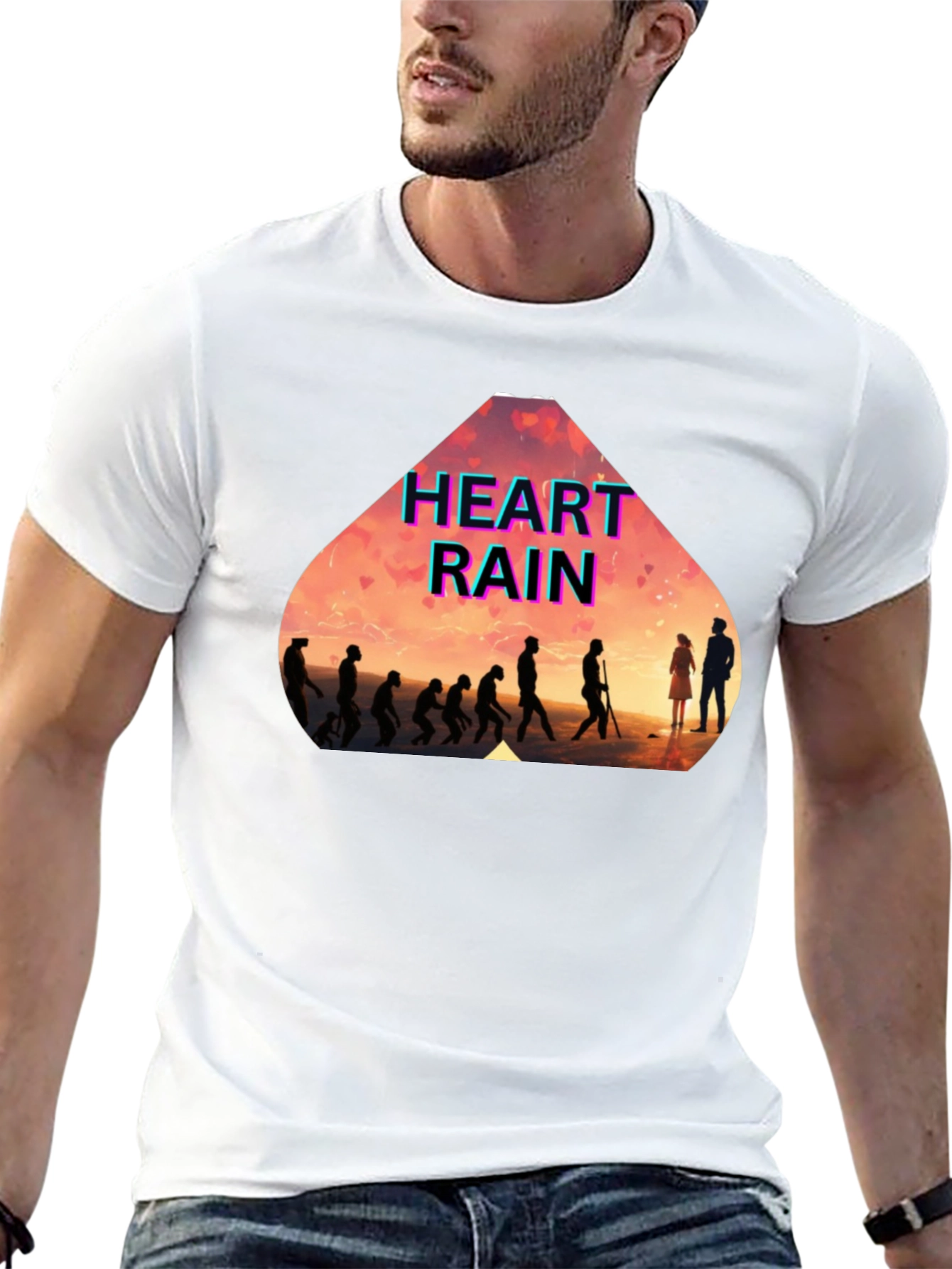 Heart Rain Evolution Black T-Shirt