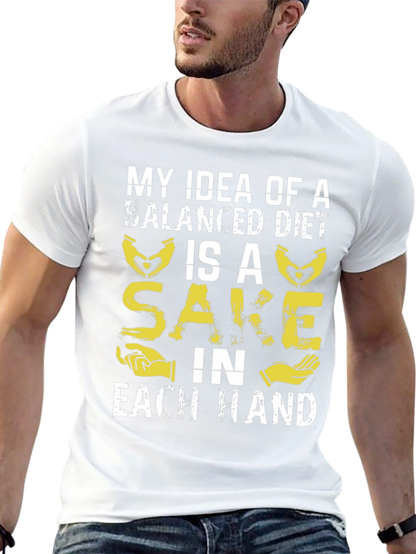 Balanced Diet Sake T-Shirt - Funny Graphic Tee