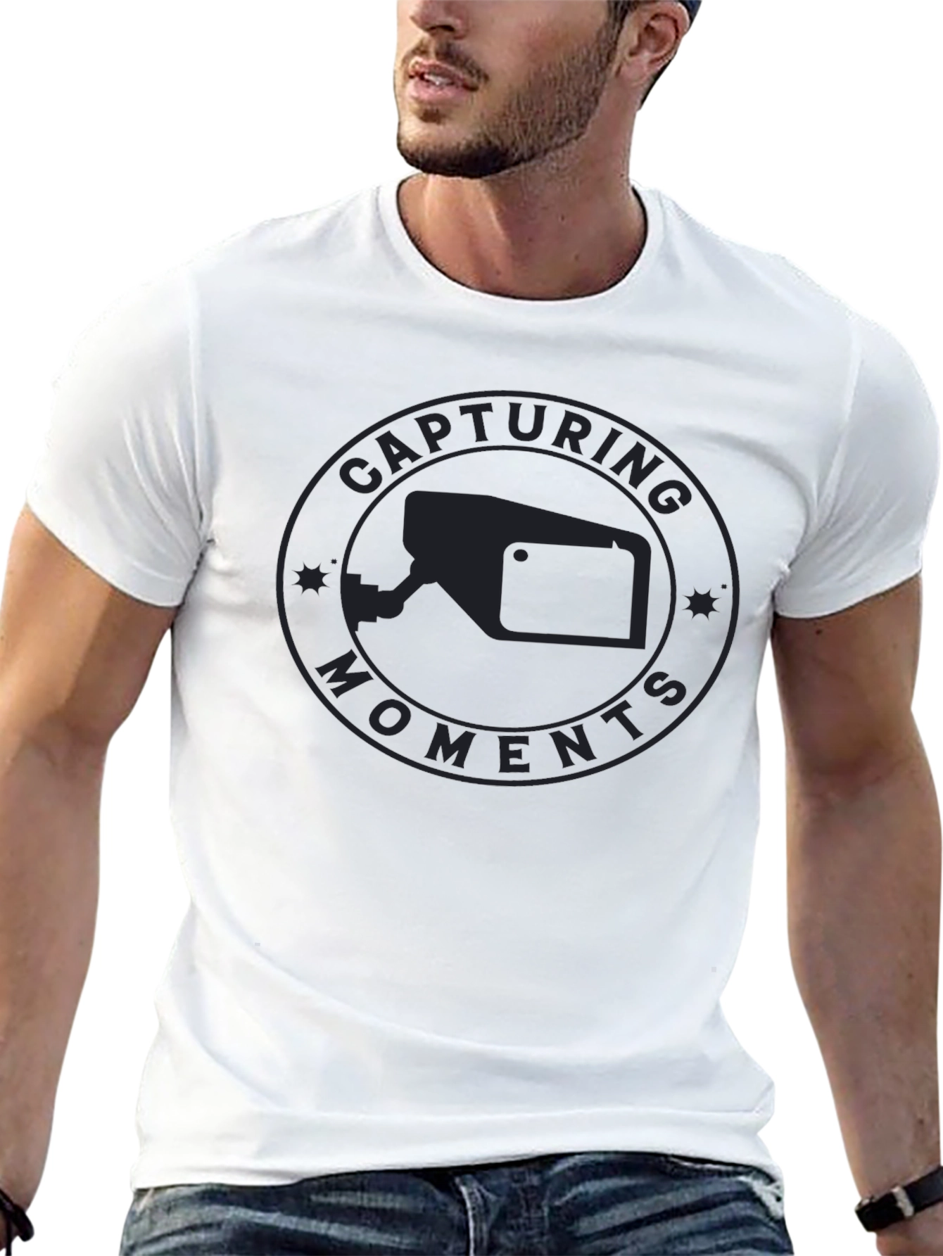 Capturing Moments Graphic Tee - Classic Black T-Shirt