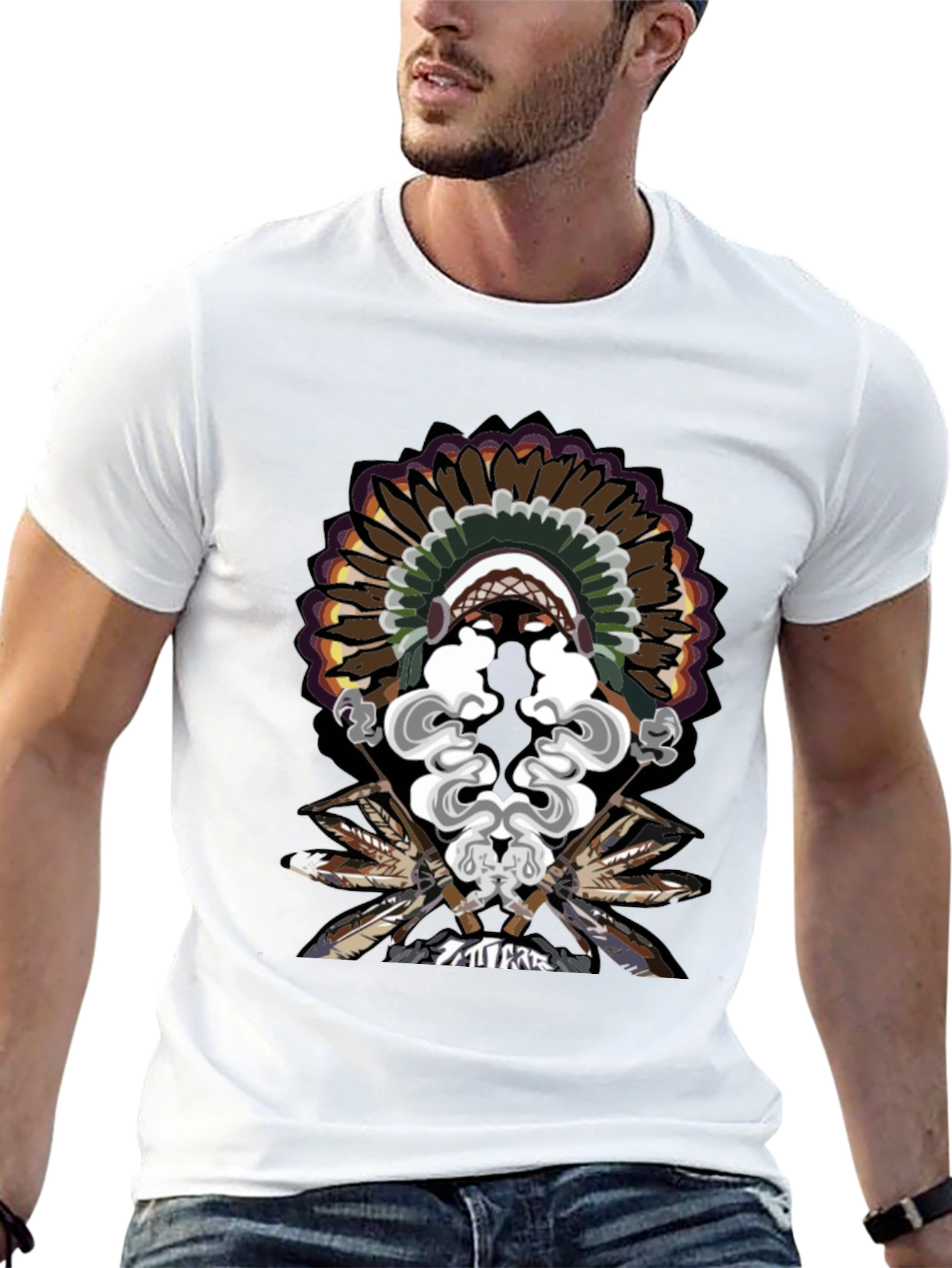 Native American Chief Headdress T-Shirt