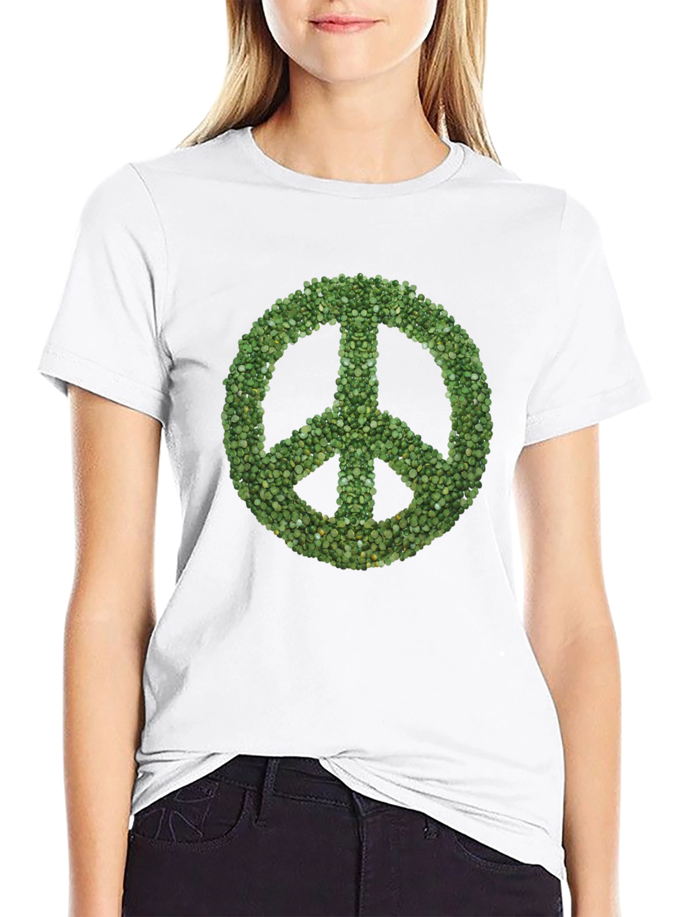 Peace Sign T-Shirt - Green Seeds