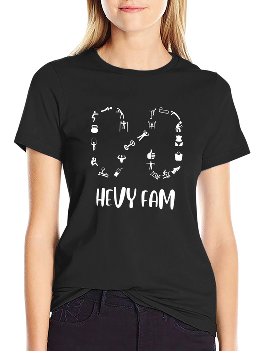 Hevy Fam Fitness T-Shirt - Black Graphic Tee