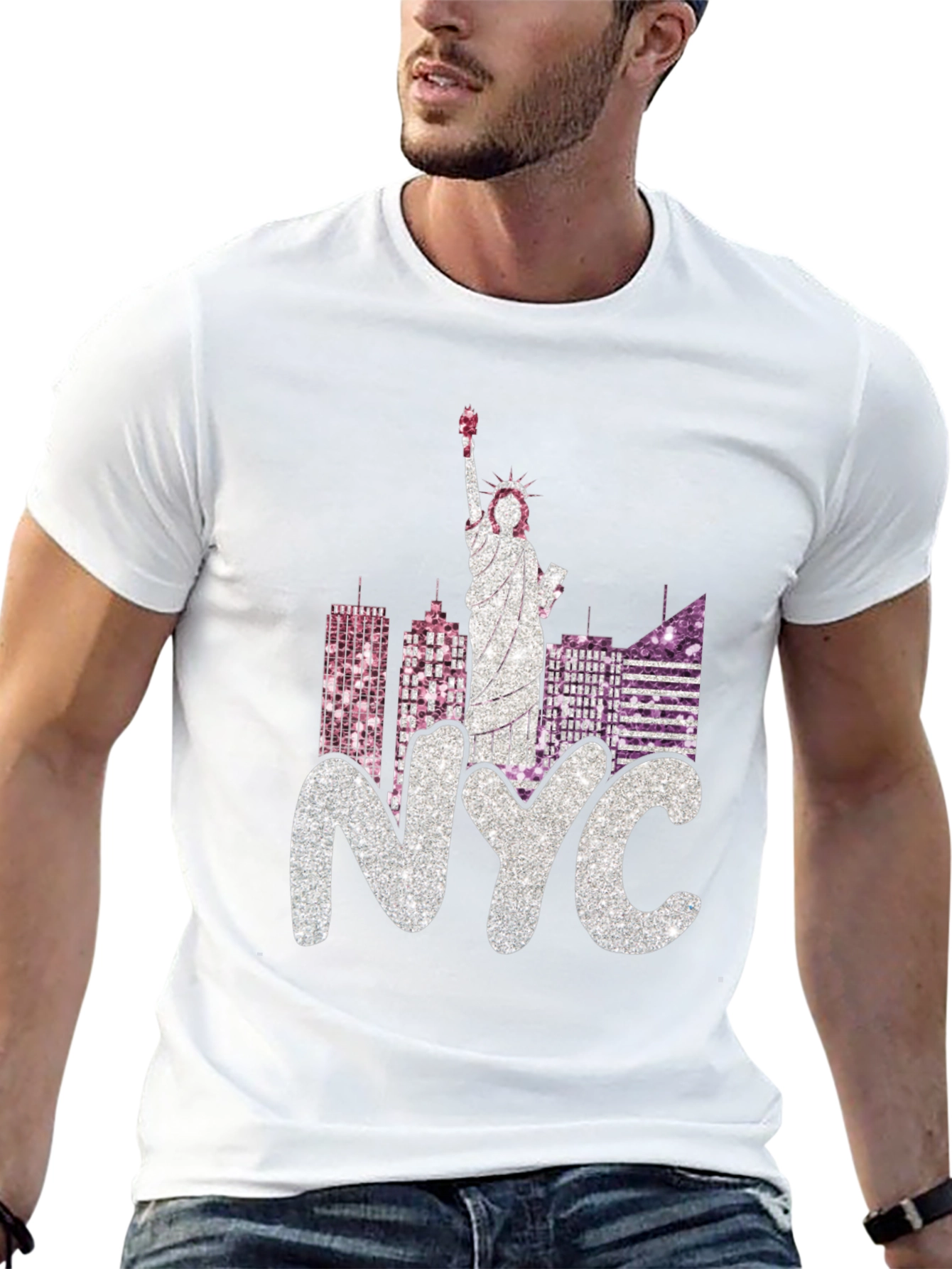 NYC Statue of Liberty Graphic Tee - Black