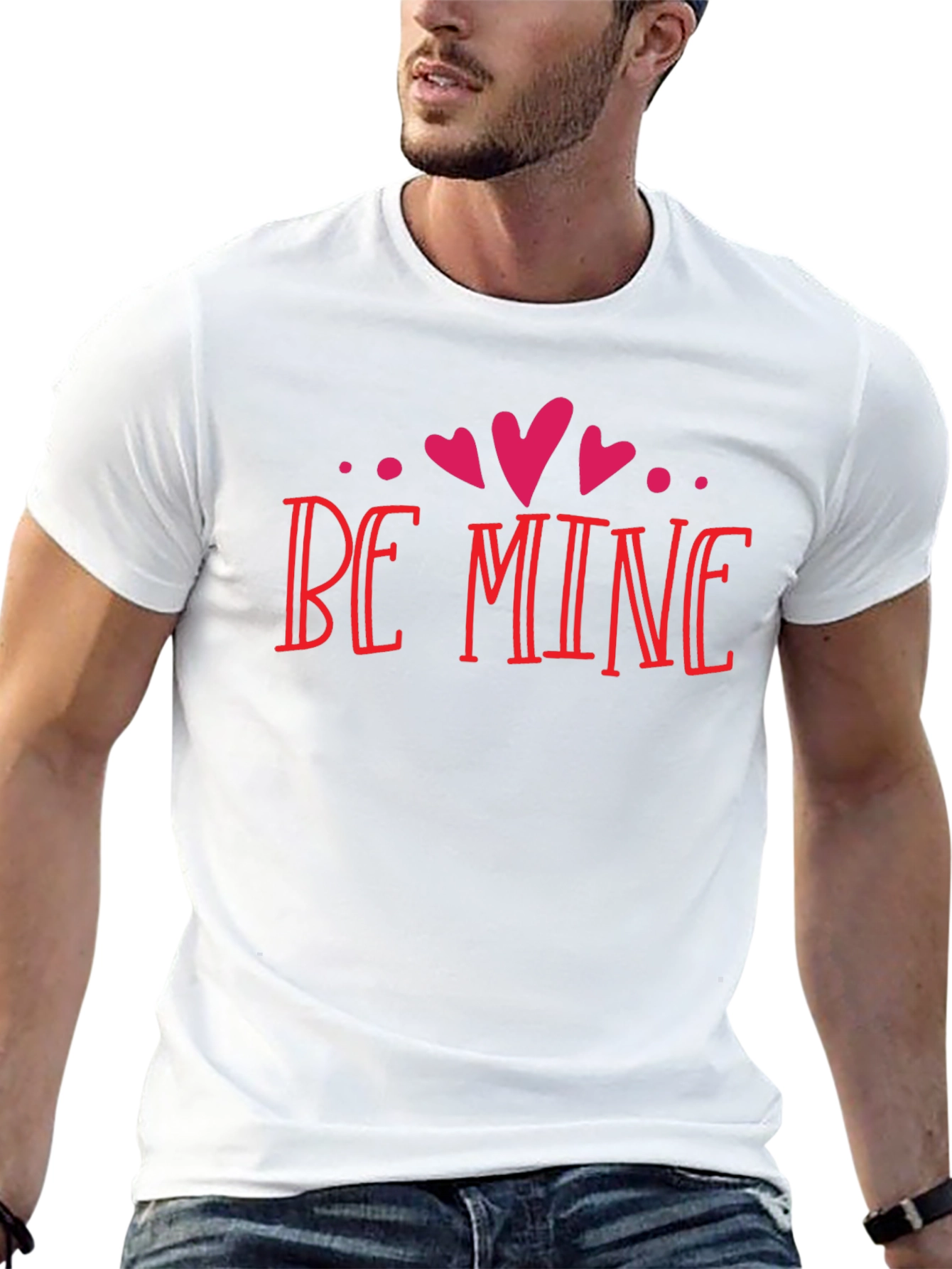Be Mine Valentines Day Black T-Shirt