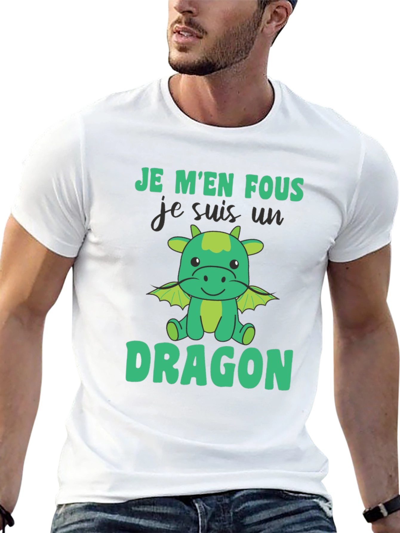 Je Men Fous Dragon T-Shirt - Black Cotton Tee